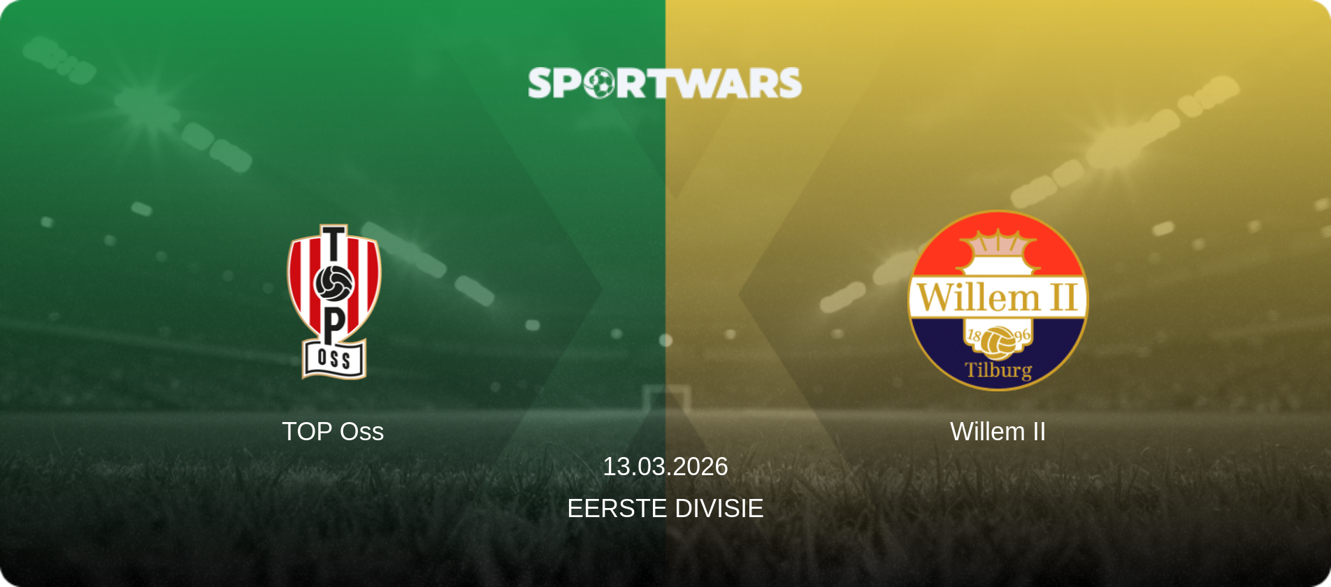 TOP Oss — Willem II, 13.03.2026 — Eerste Divisie (match preview)