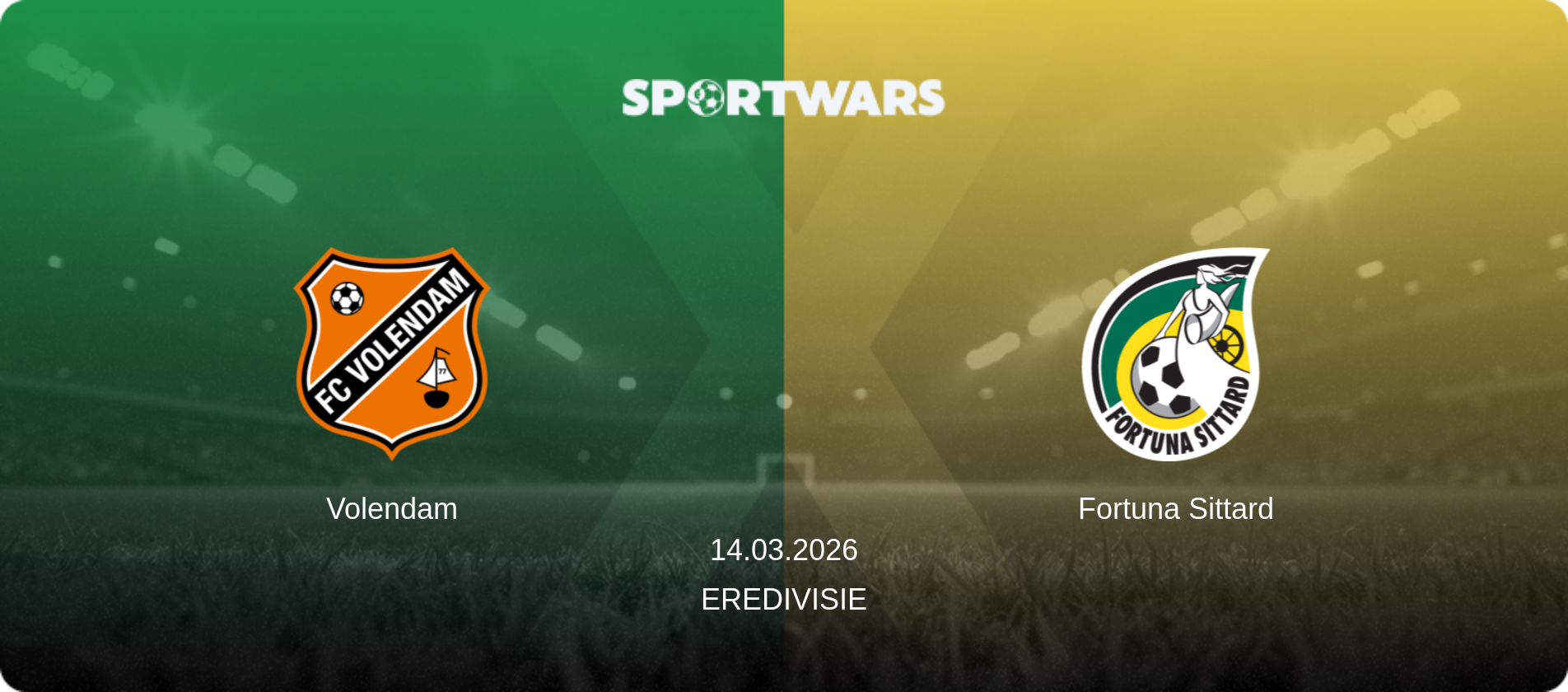 Volendam — Fortuna Sittard, 14.03.2026 — Eredivisie (match preview)