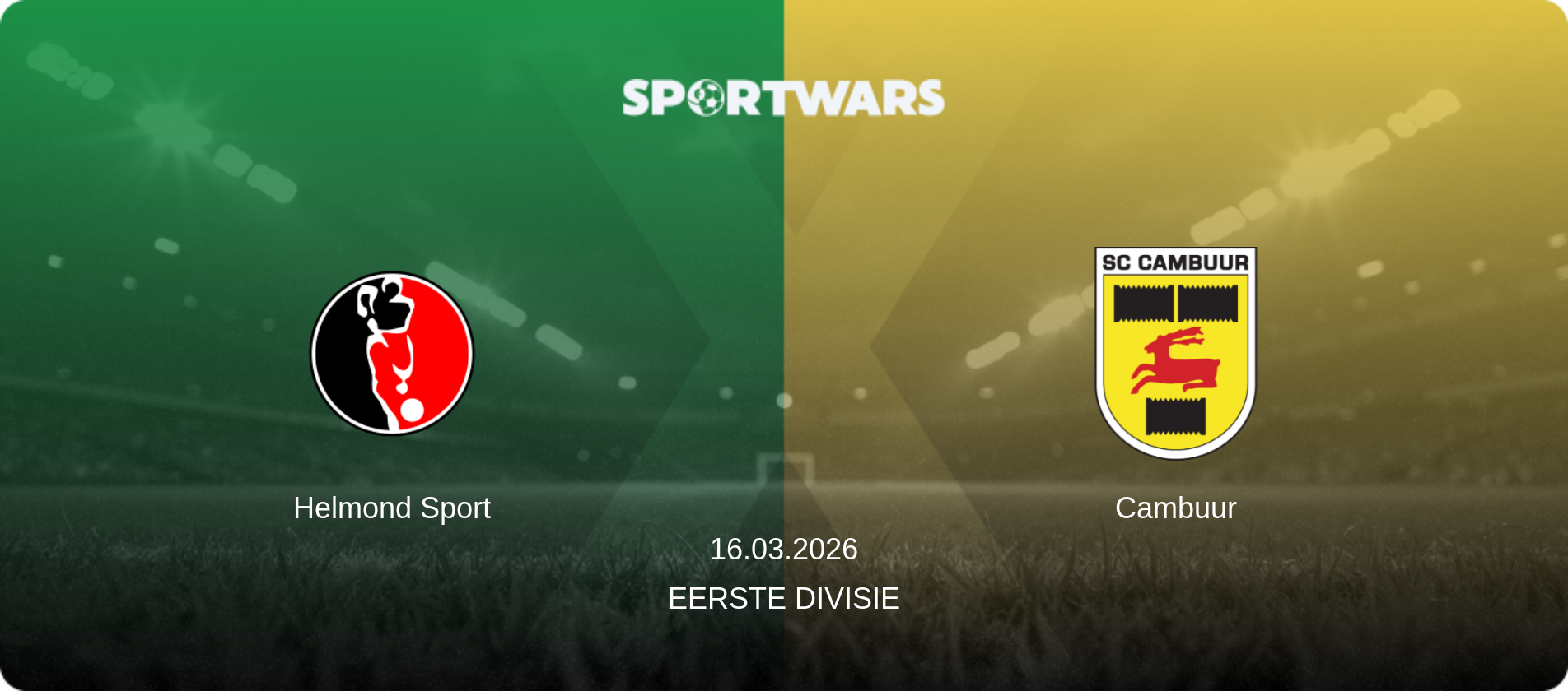 Helmond Sport — Cambuur, 16.03.2026 — Eerste Divisie (match preview)