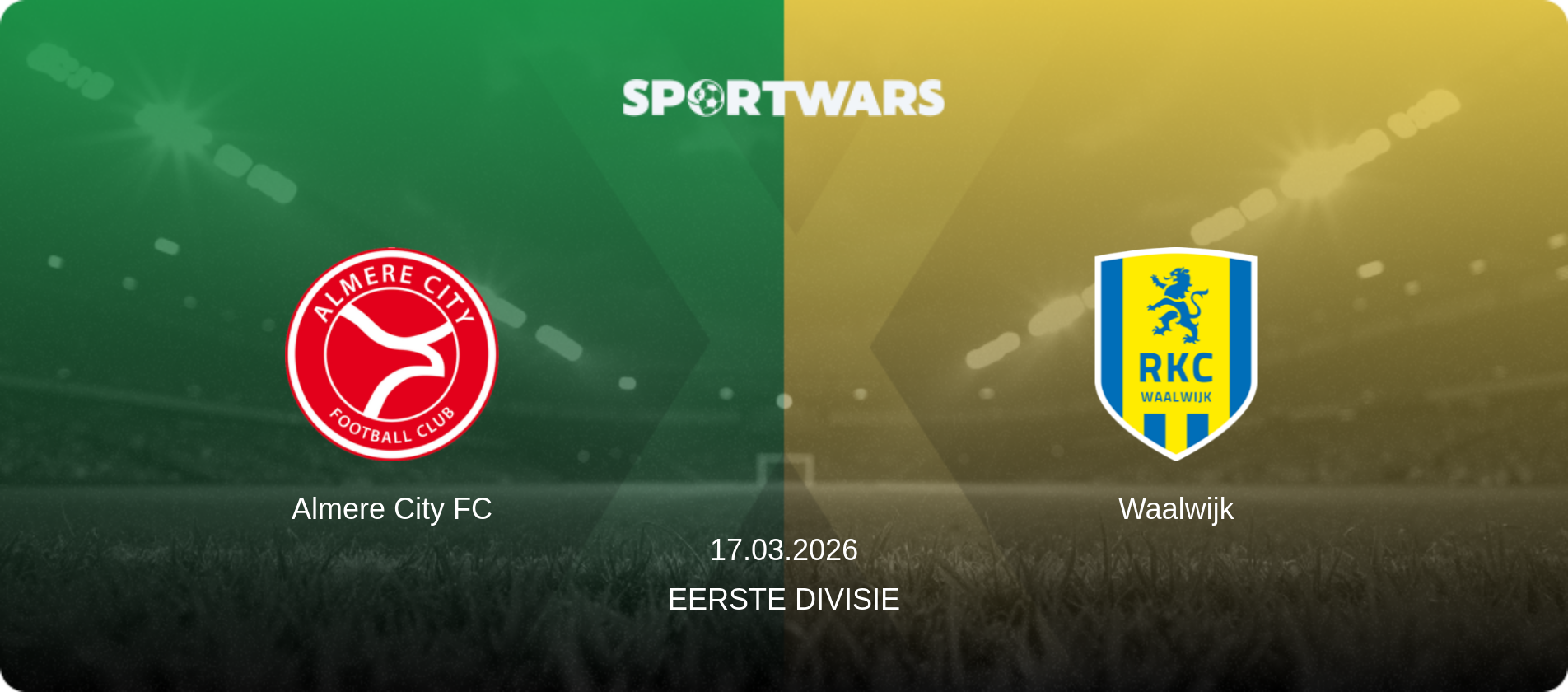 Almere City FC — Waalwijk, 17.03.2026 — Eerste Divisie (match preview)