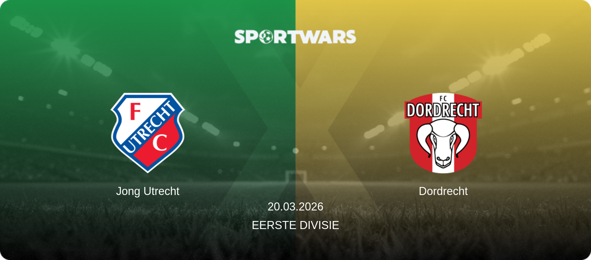 Jong Utrecht — Dordrecht, 20.03.2026 — Eerste Divisie (match preview)