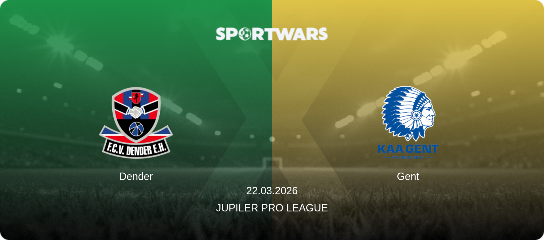 Dender — Gent, 22.03.2026 — Jupiler Pro League (match preview)