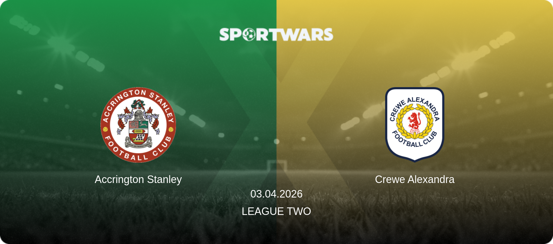 Accrington Stanley — Crewe Alexandra, 03.04.2026 — League Two (match preview)