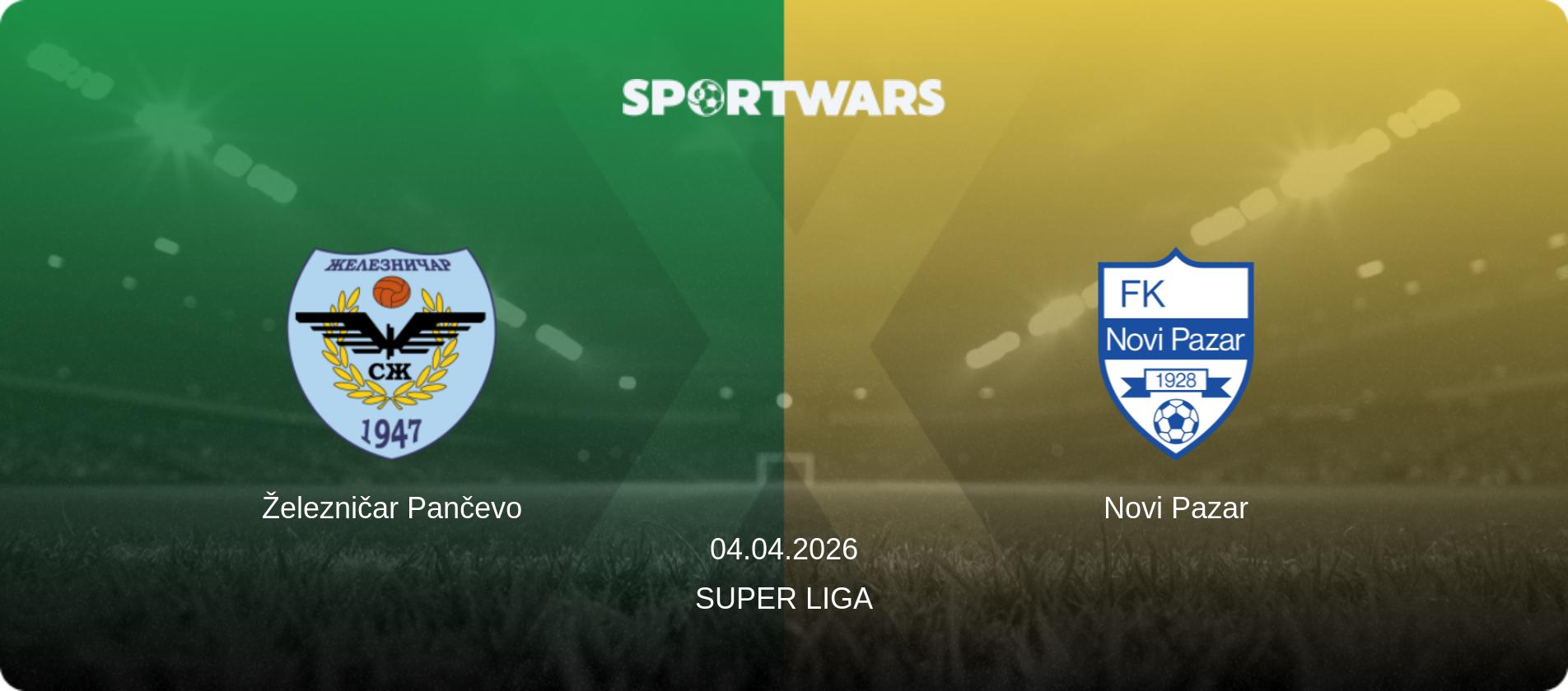 Železničar Pančevo — Novi Pazar, 04.04.2026 — Super Liga (match preview)