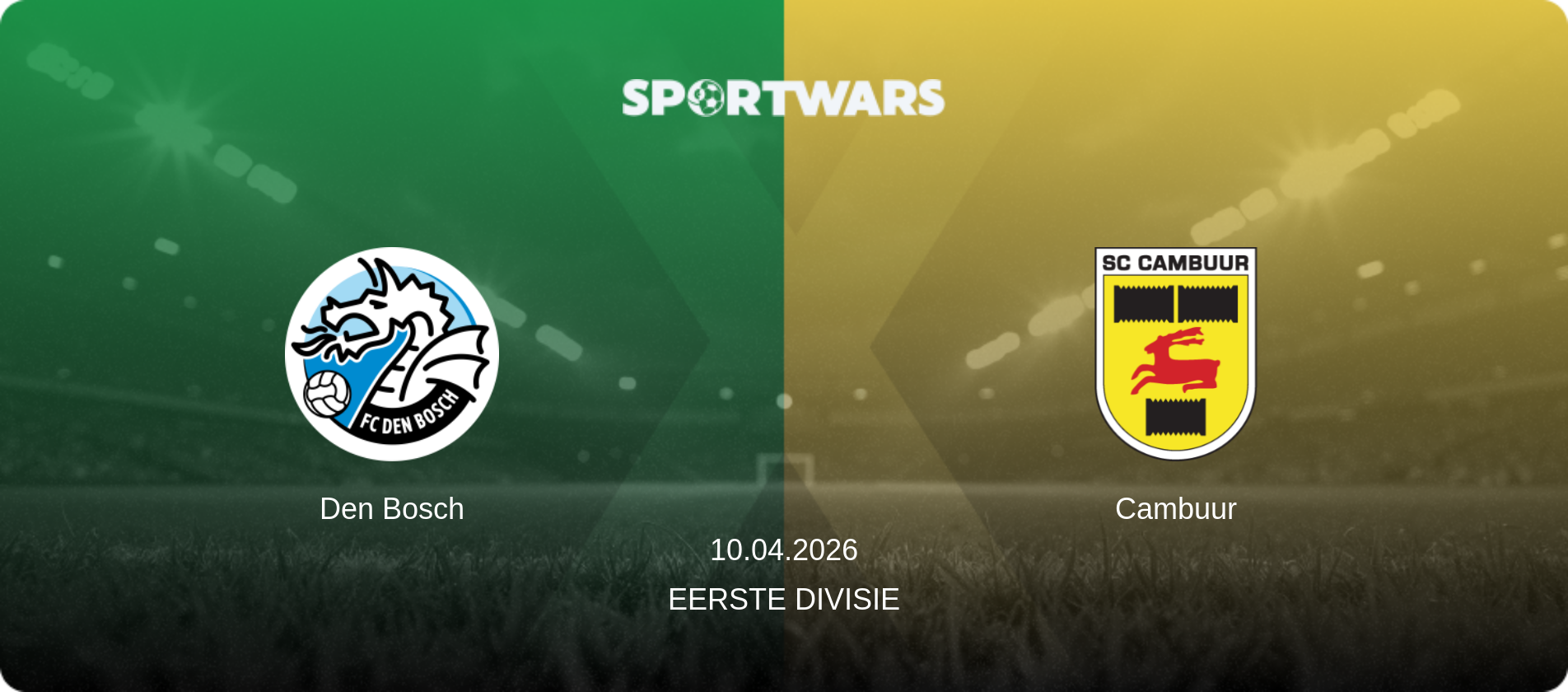 Den Bosch — Cambuur, 10.04.2026 — Eerste Divisie (match preview)