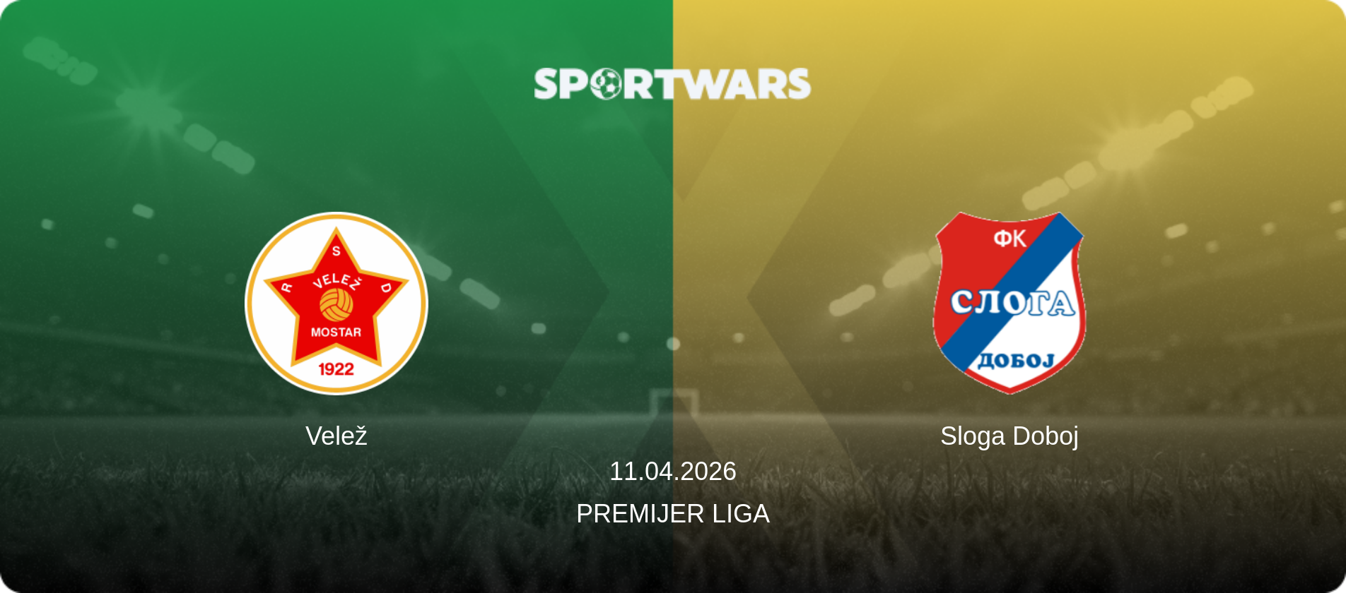 Velež — Sloga Doboj, 11.04.2026 — Premijer Liga (match preview)