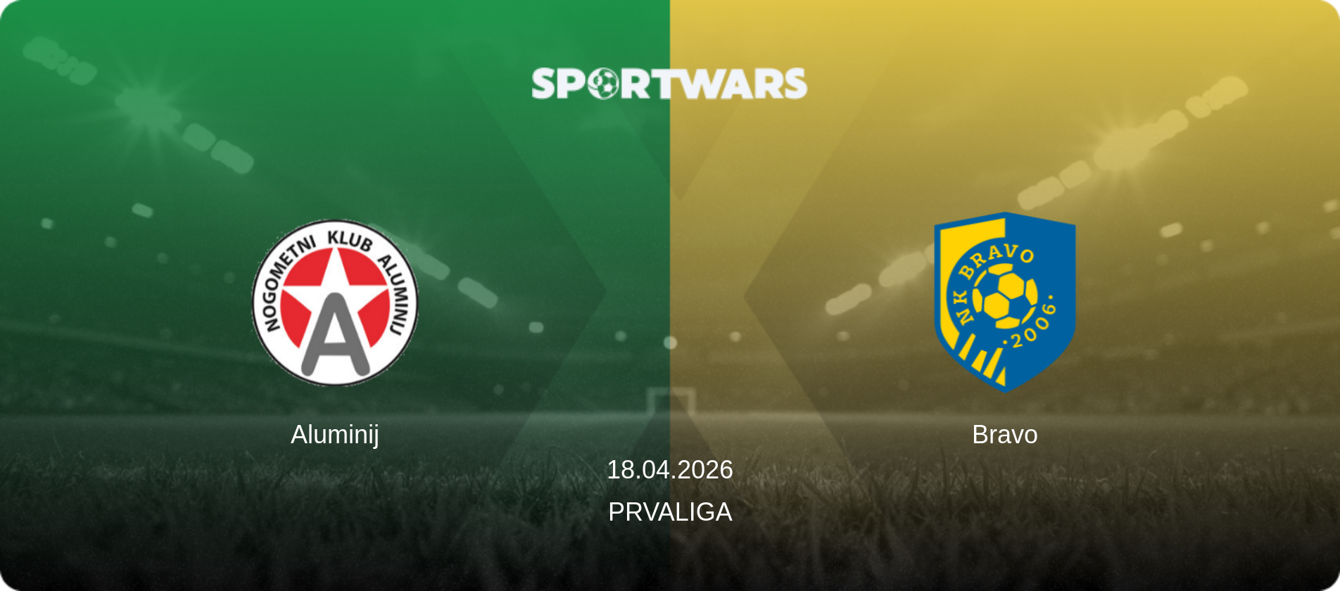 Aluminij — Bravo, 18.04.2026 — PrvaLiga (match preview)