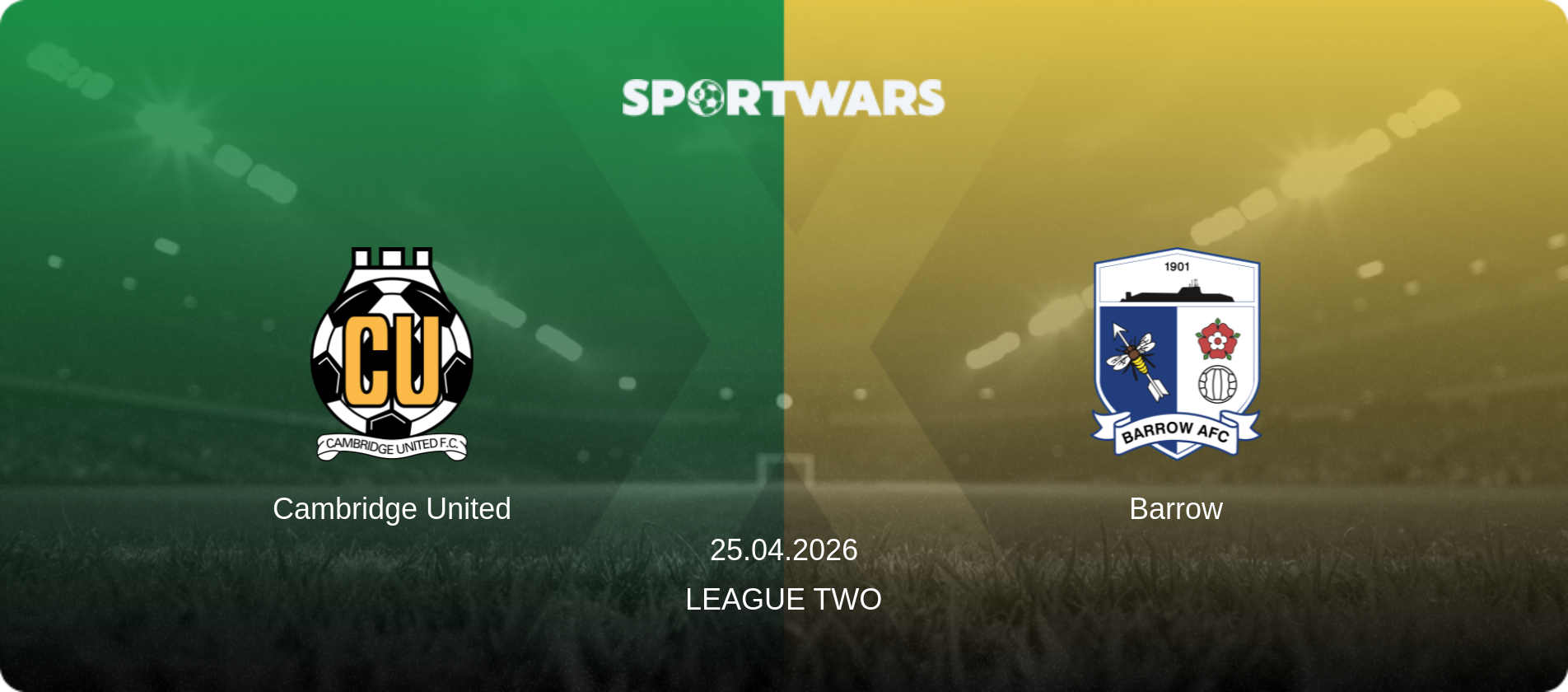 Cambridge United — Barrow, 25.04.2026 — League Two (match preview)