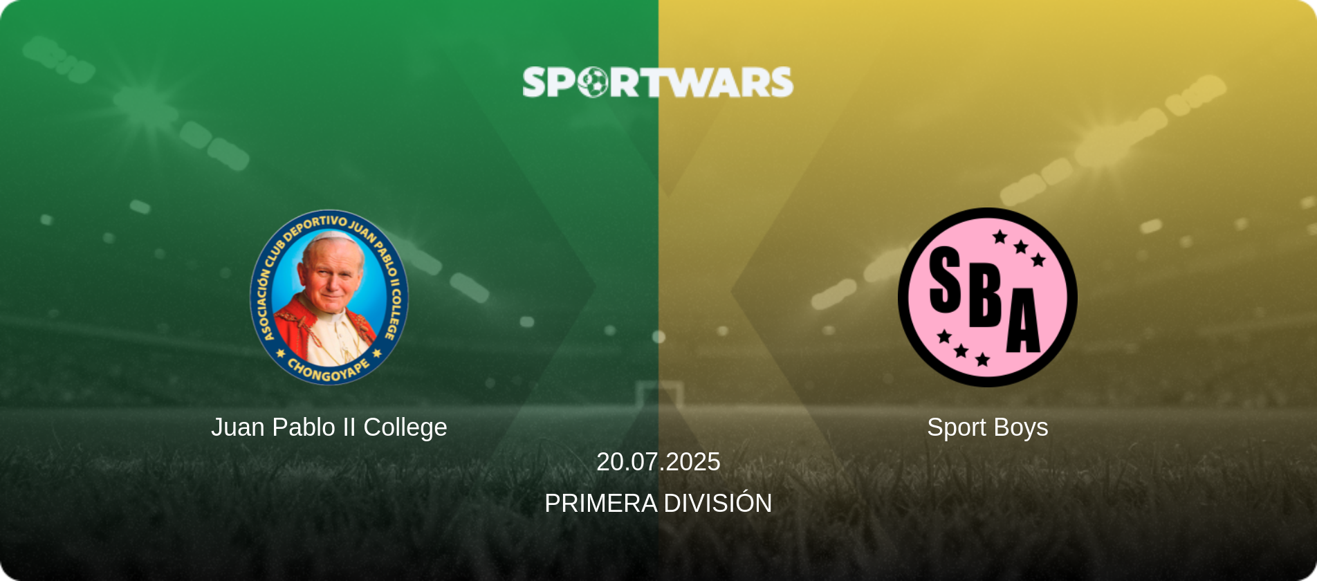 Juan Pablo II College — Sport Boys, 20.07.2025 — Primera División (match preview)