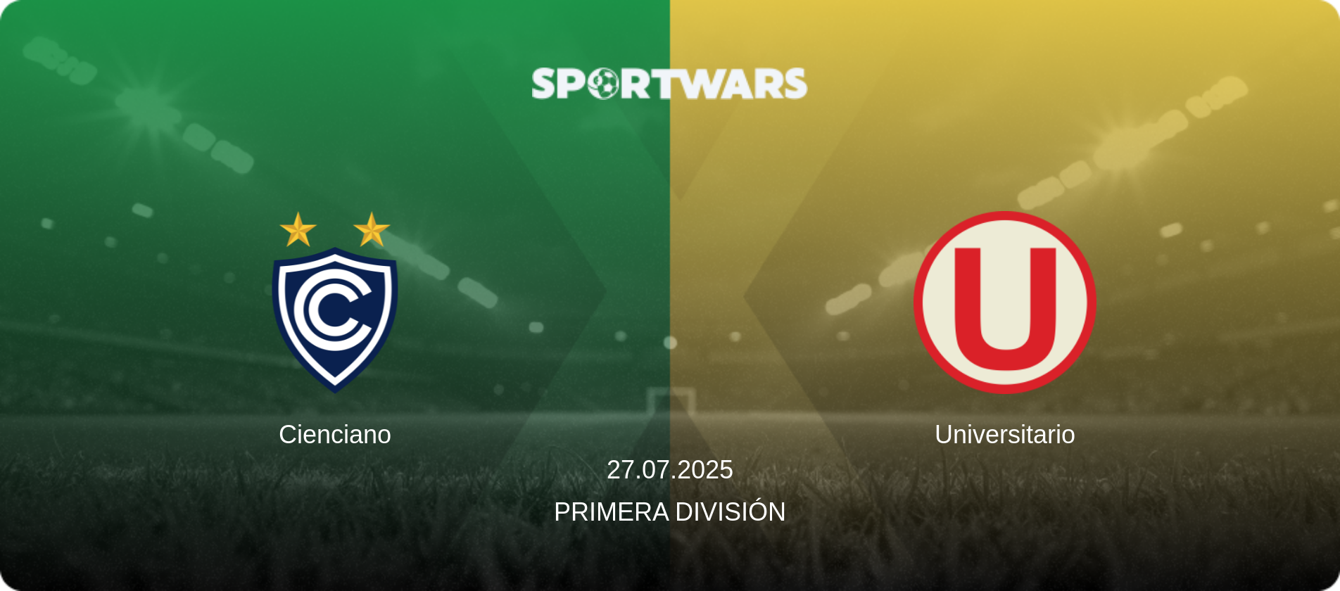 Cienciano — Universitario, 27.07.2025 — Primera División (match preview)