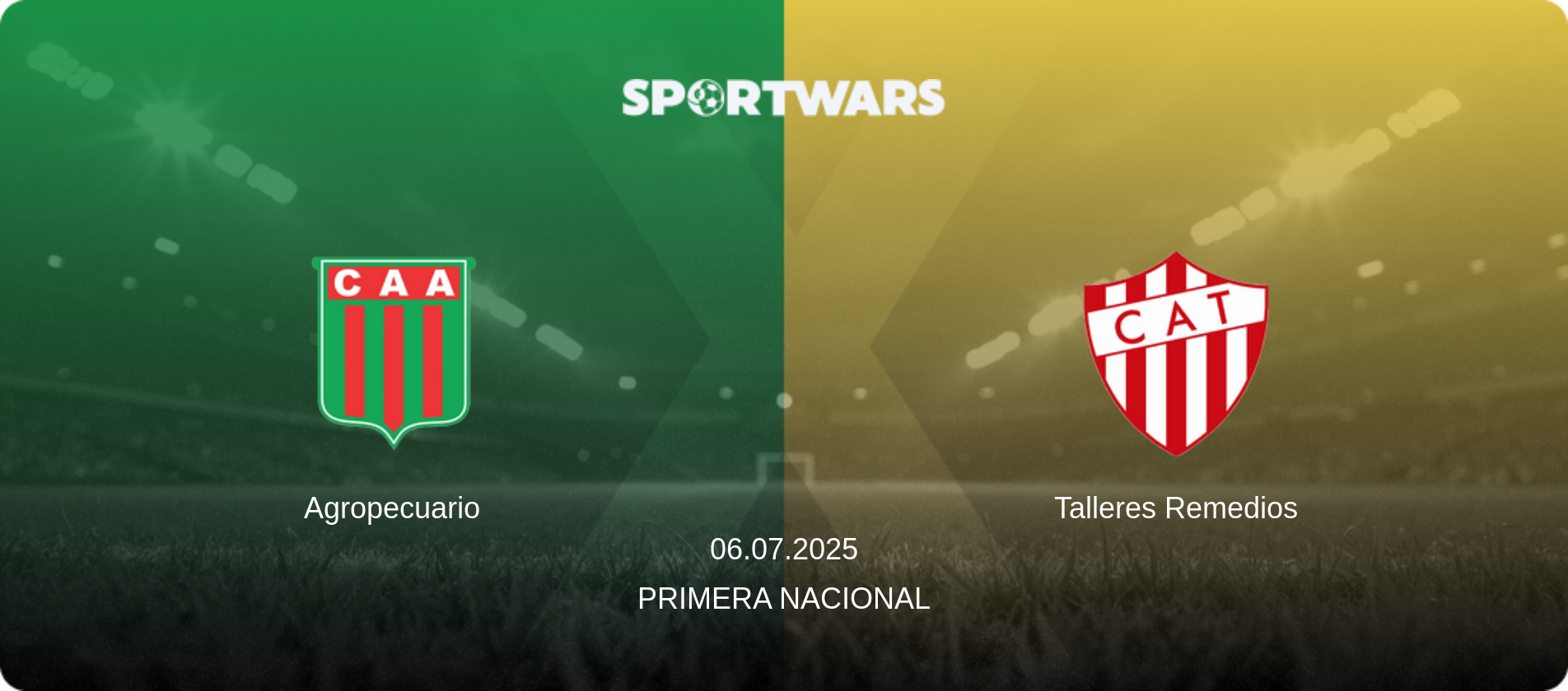 Agropecuario — Talleres Remedios, 06.07.2025 — Primera Nacional (match preview)