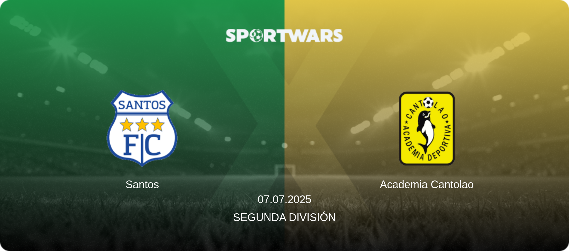 Santos — Academia Cantolao, 07.07.2025 — Segunda División (match preview)