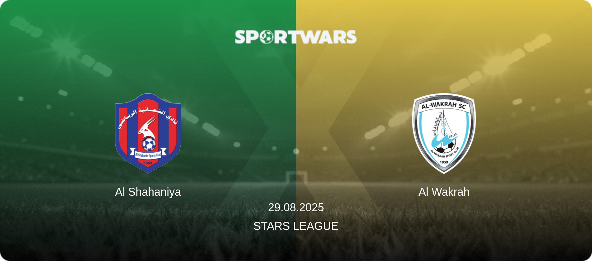 Al Shahaniya — Al Wakrah, 29.08.2025 — Stars League (match preview)