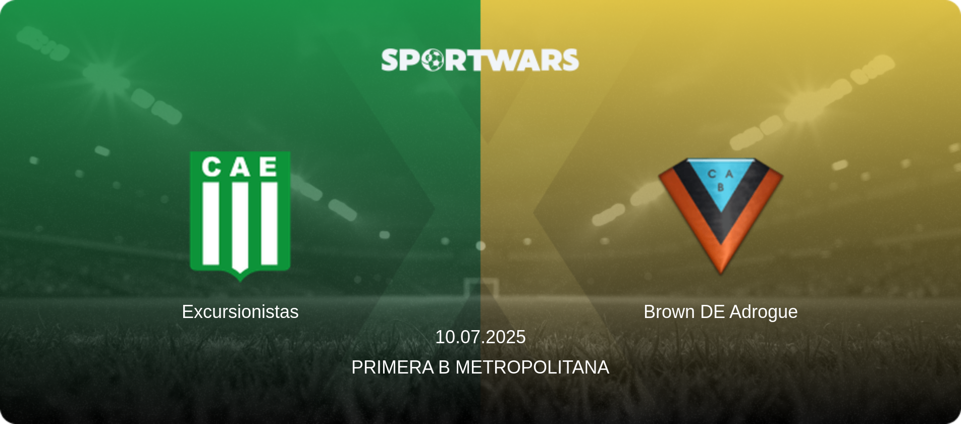 Excursionistas — Brown DE Adrogue, 10.07.2025 — Primera B Metropolitana (match preview)