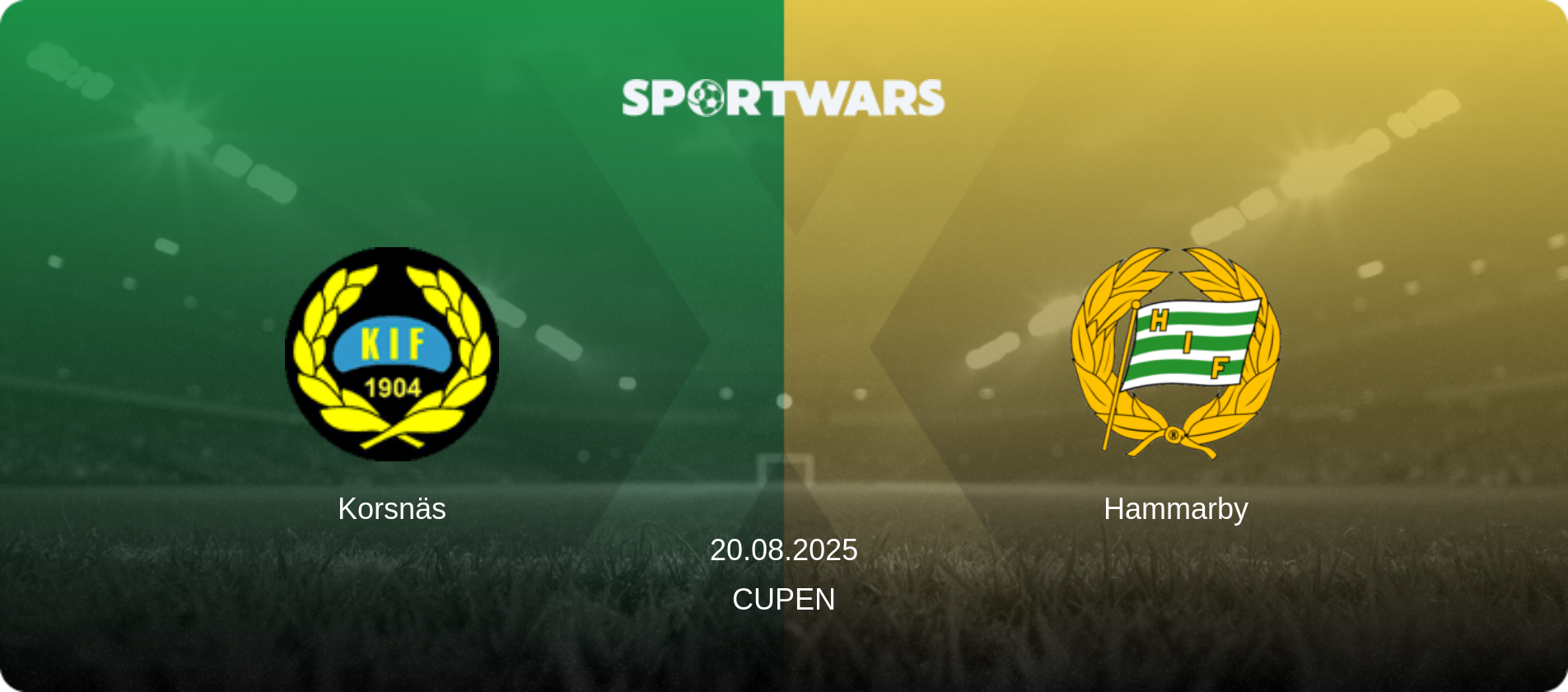 Korsnäs — Hammarby, 20.08.2025 — Cupen (match preview)