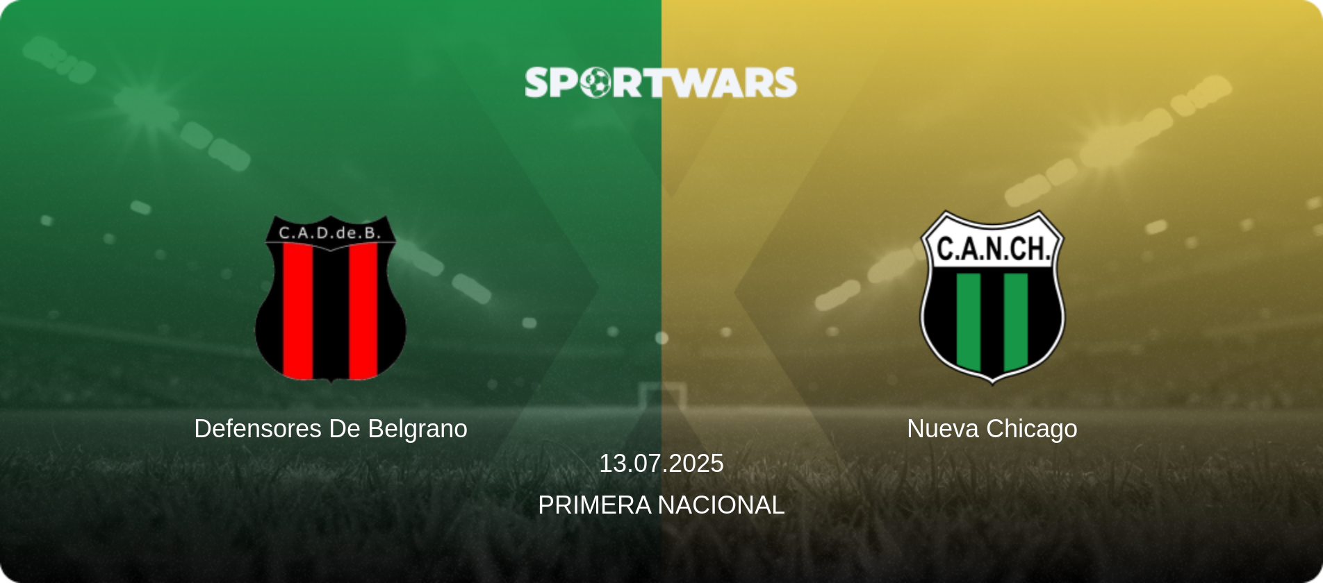 Defensores De Belgrano — Nueva Chicago, 13.07.2025 — Primera Nacional (match preview)