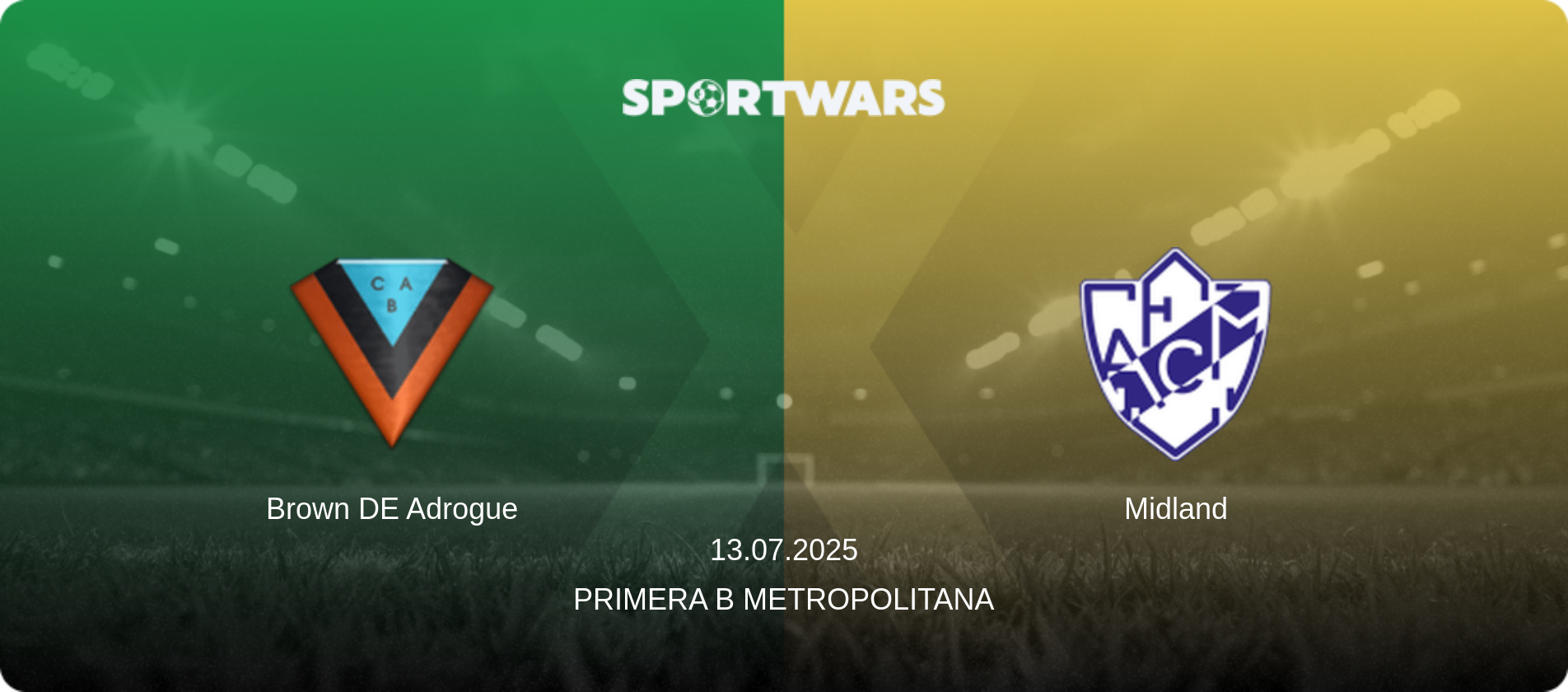 Brown DE Adrogue — Midland, 13.07.2025 — Primera B Metropolitana (match preview)