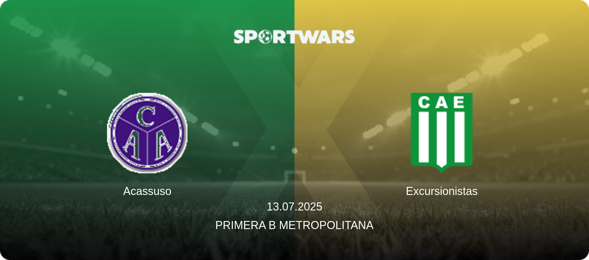 Acassuso — Excursionistas, 13.07.2025 — Primera B Metropolitana (match preview)