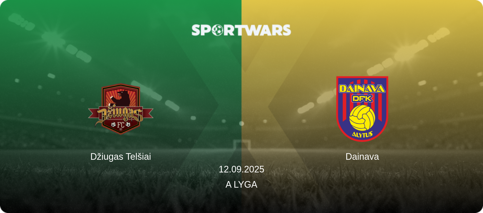 Džiugas Telšiai — Dainava, 12.09.2025 — A Lyga (match preview)