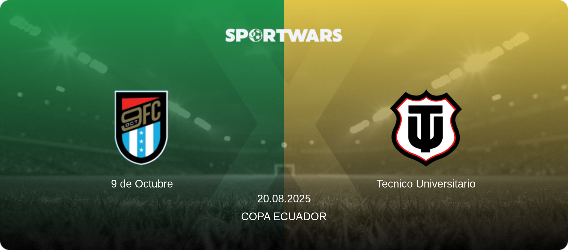 9 de Octubre — Tecnico Universitario, 20.08.2025 — Copa Ecuador (match preview)