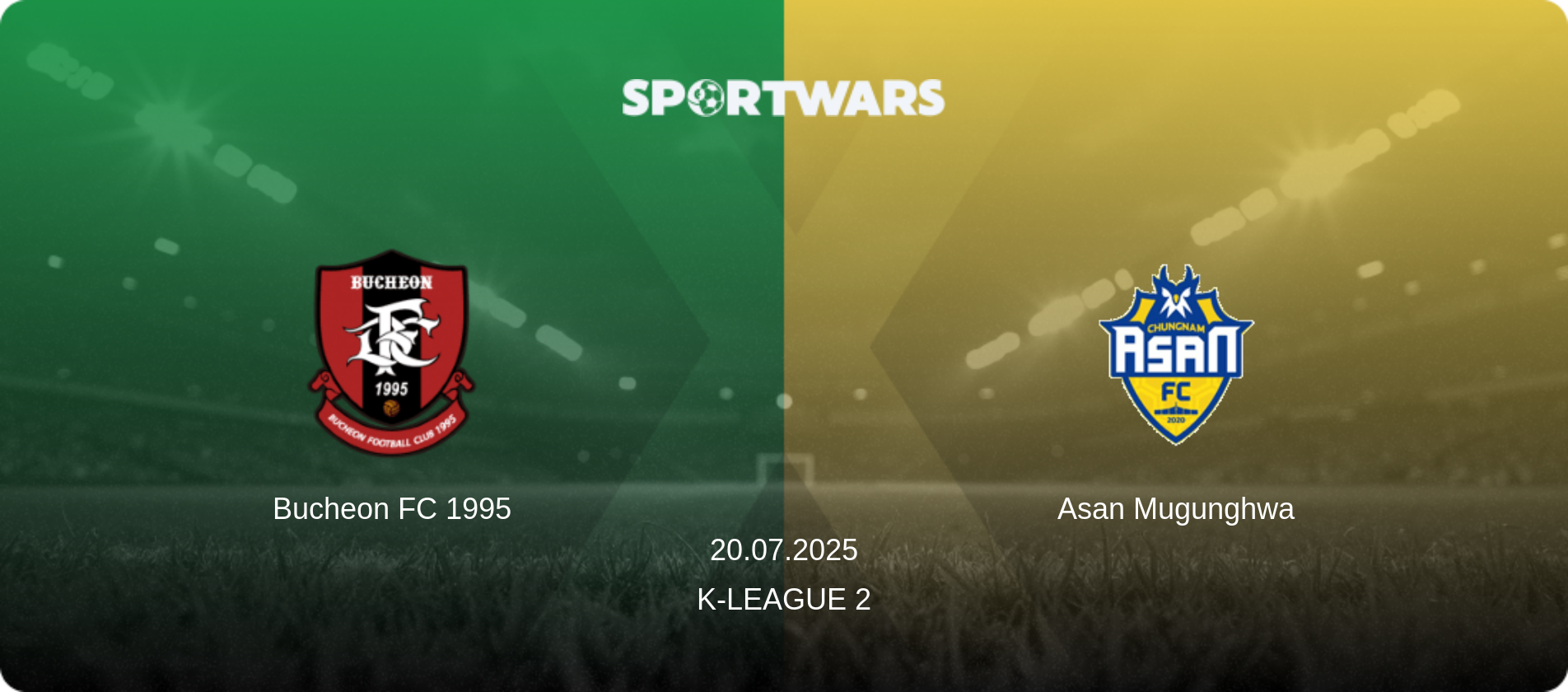 Bucheon FC 1995 — Asan Mugunghwa, 20.07.2025 — K-League 2 (match preview)