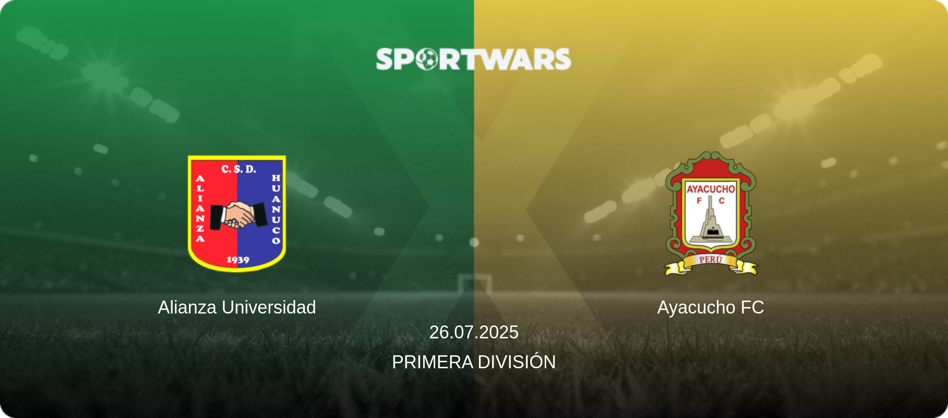 Alianza Universidad — Ayacucho FC, 26.07.2025 — Primera División (match preview)