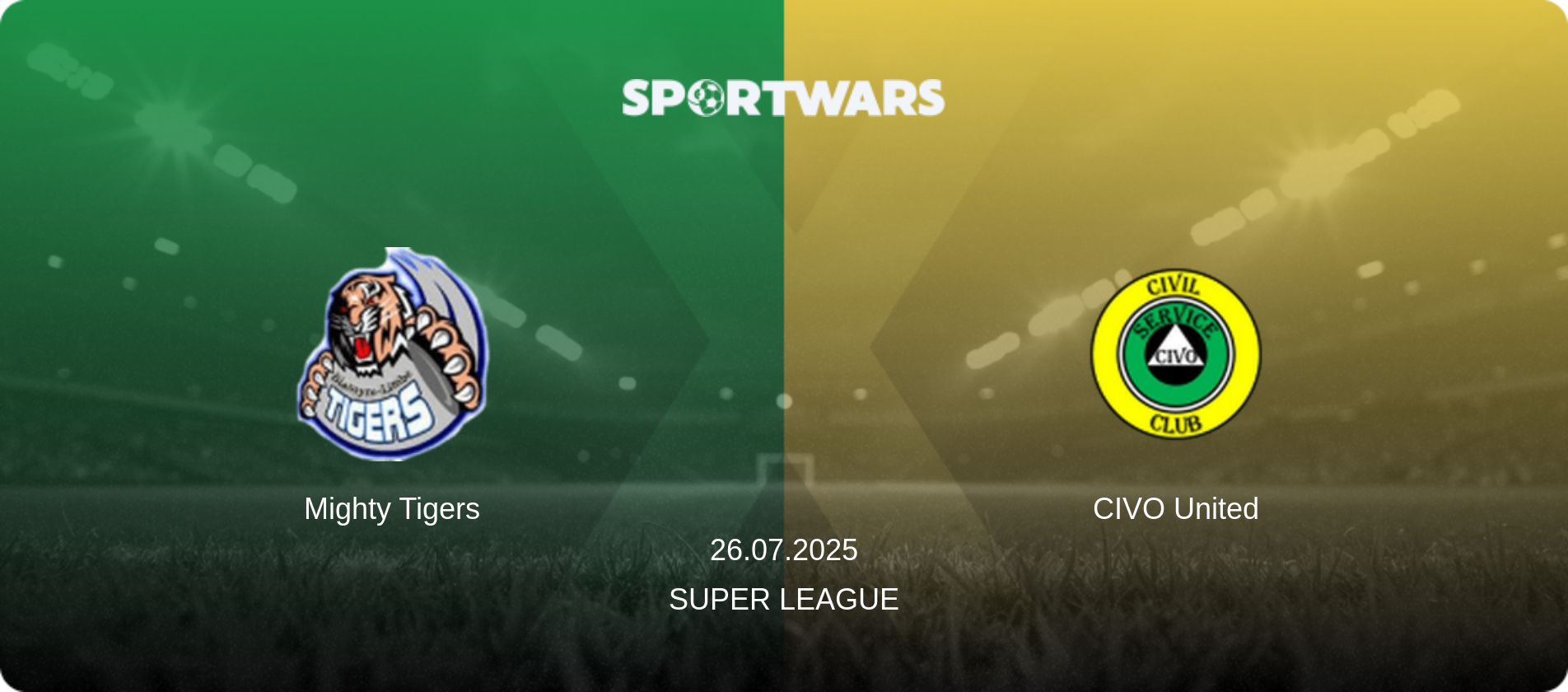Mighty Tigers — CIVO United, 26.07.2025 — Super League (match preview)