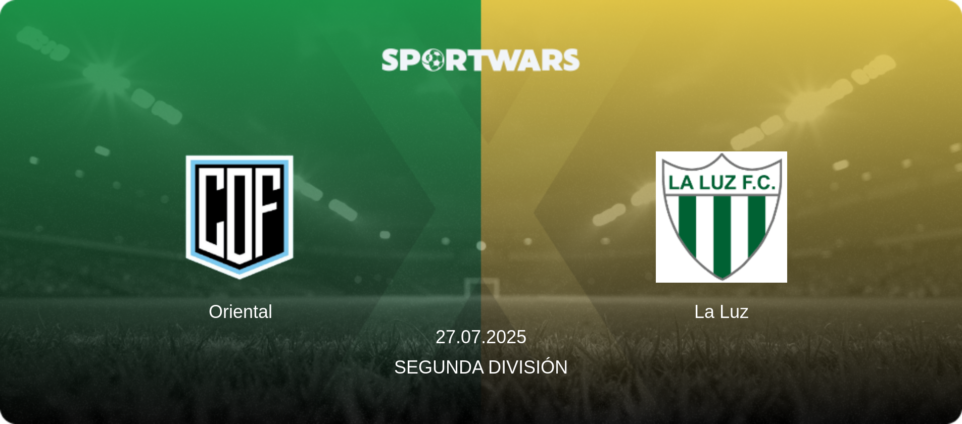 Oriental — La Luz, 27.07.2025 — Segunda División (match preview)