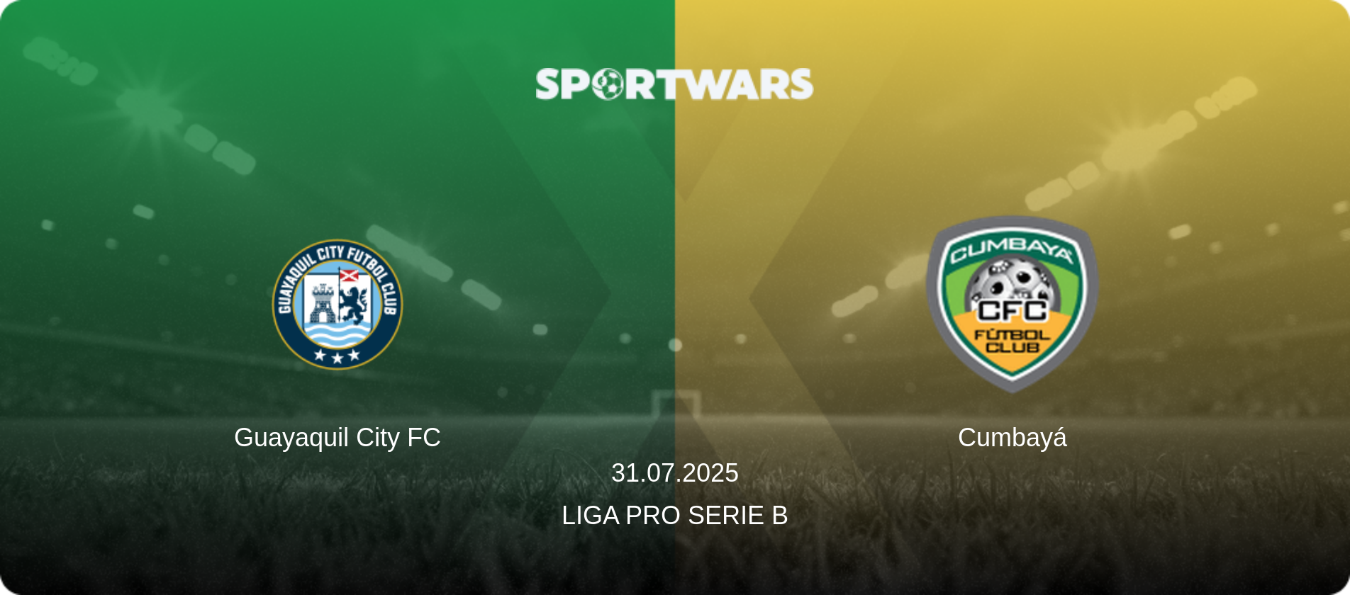 Guayaquil City FC — Cumbayá, 31.07.2025 — Liga Pro Serie B (match preview)