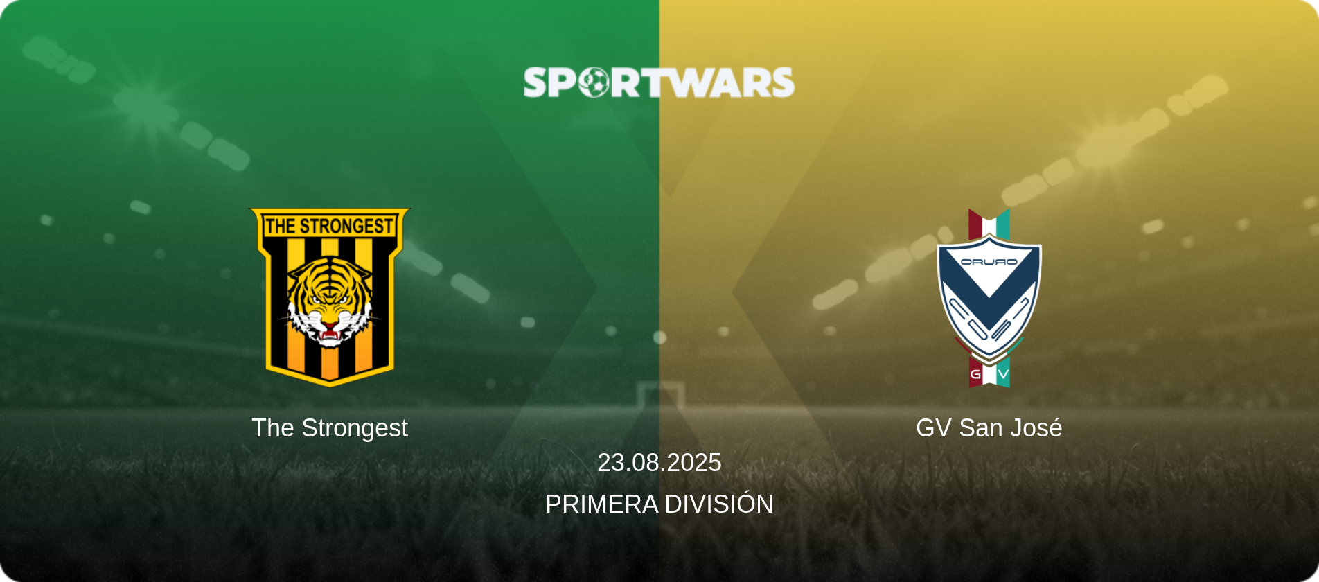 The Strongest — GV San José, 23.08.2025 — Primera División (match preview)
