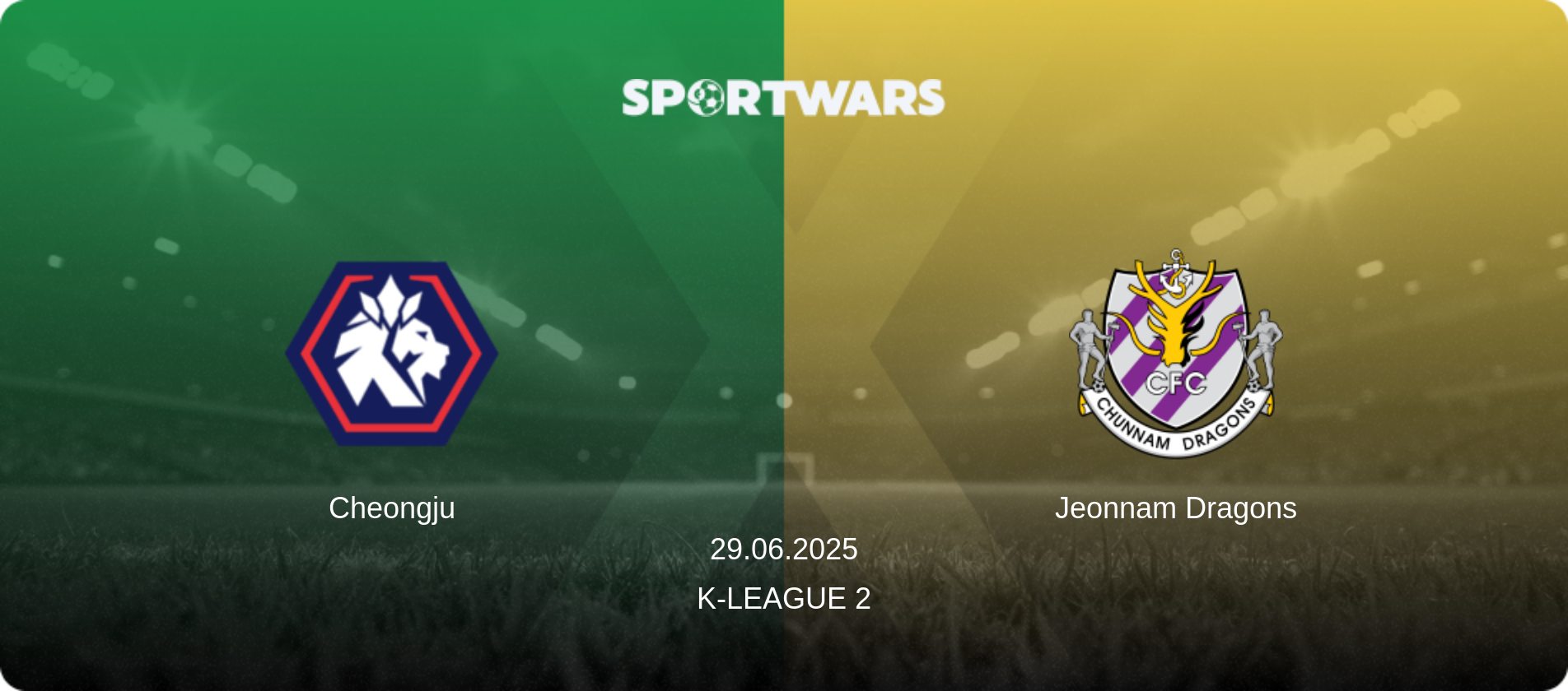 Cheongju — Jeonnam Dragons, 29.06.2025 — K-League 2 (match preview)