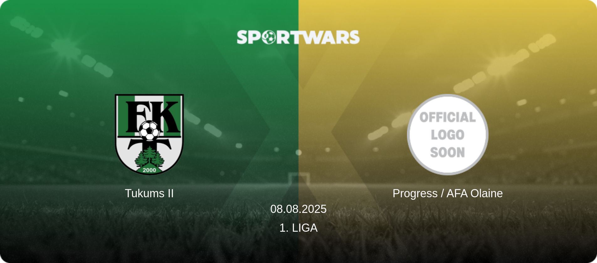 Tukums II — Progress / AFA Olaine, 08.08.2025 — 1. Liga (match preview)