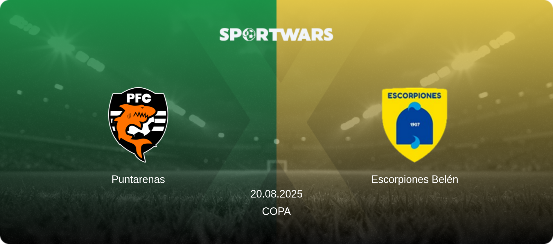 Puntarenas — Escorpiones Belén, 20.08.2025 — Copa (match preview)