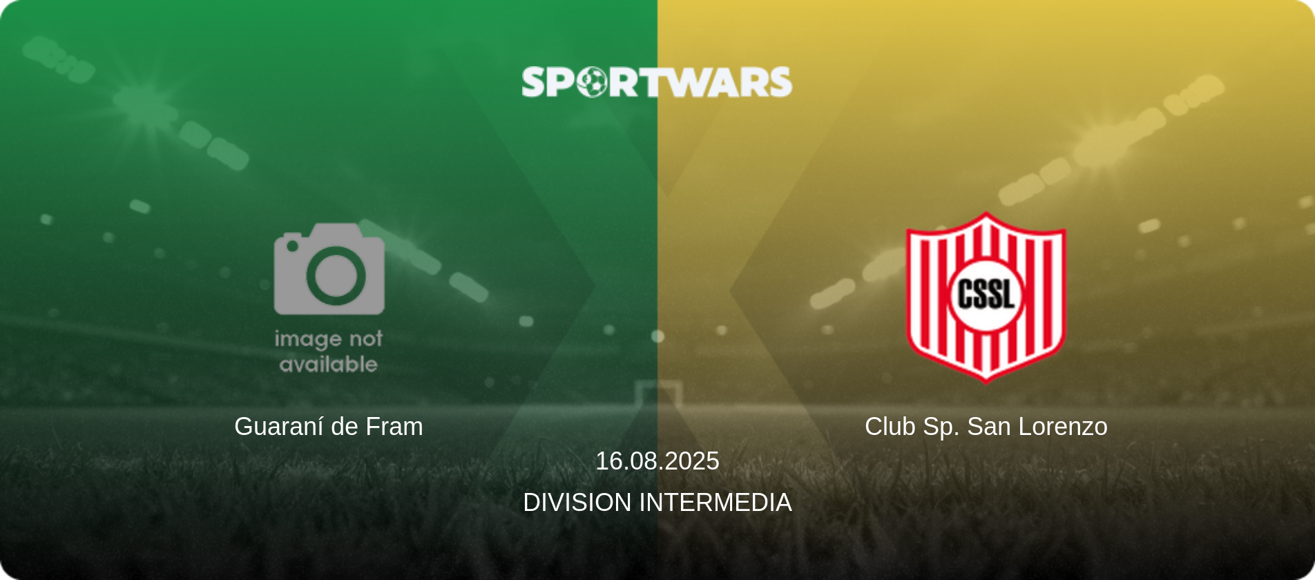 Guaraní de Fram — Club Sp. San Lorenzo, 16.08.2025 — Division Intermedia (match preview)