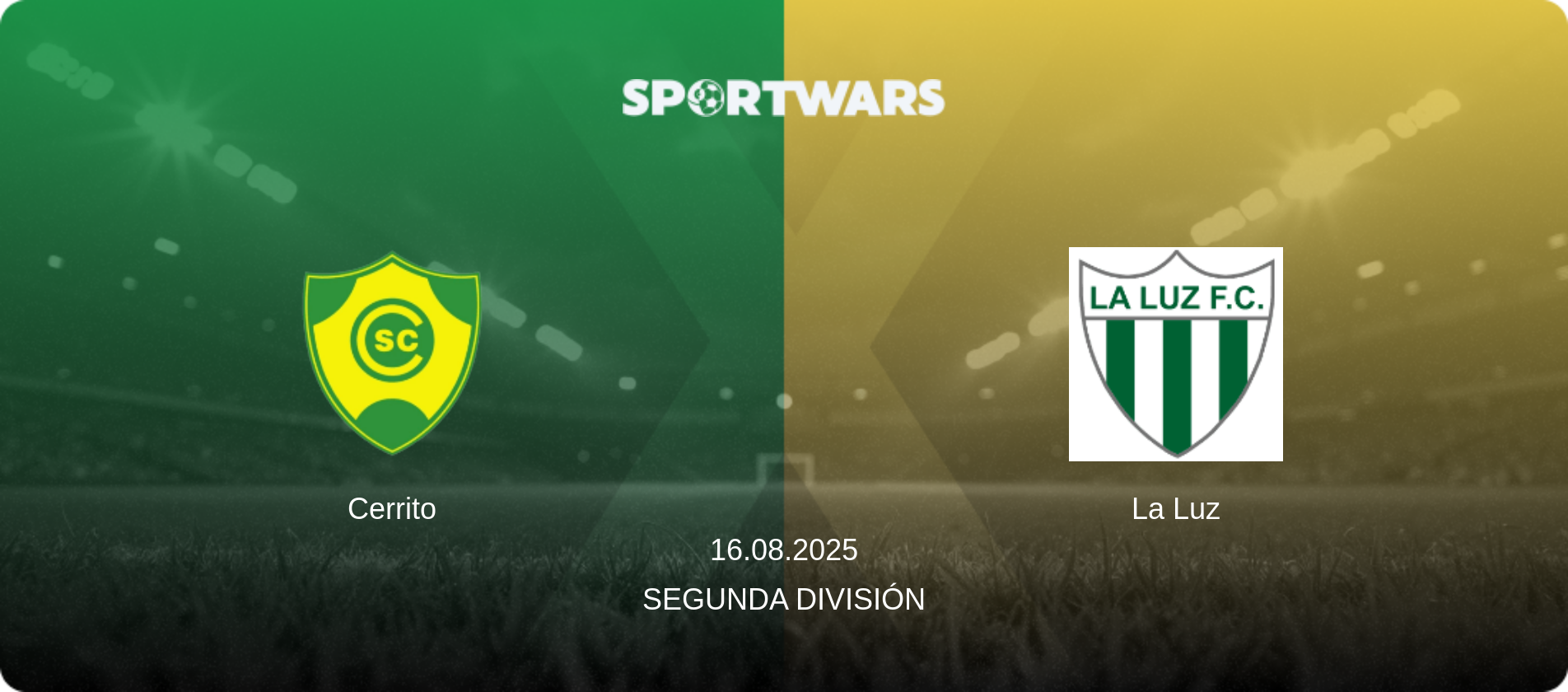 Cerrito — La Luz, 16.08.2025 — Segunda División (match preview)