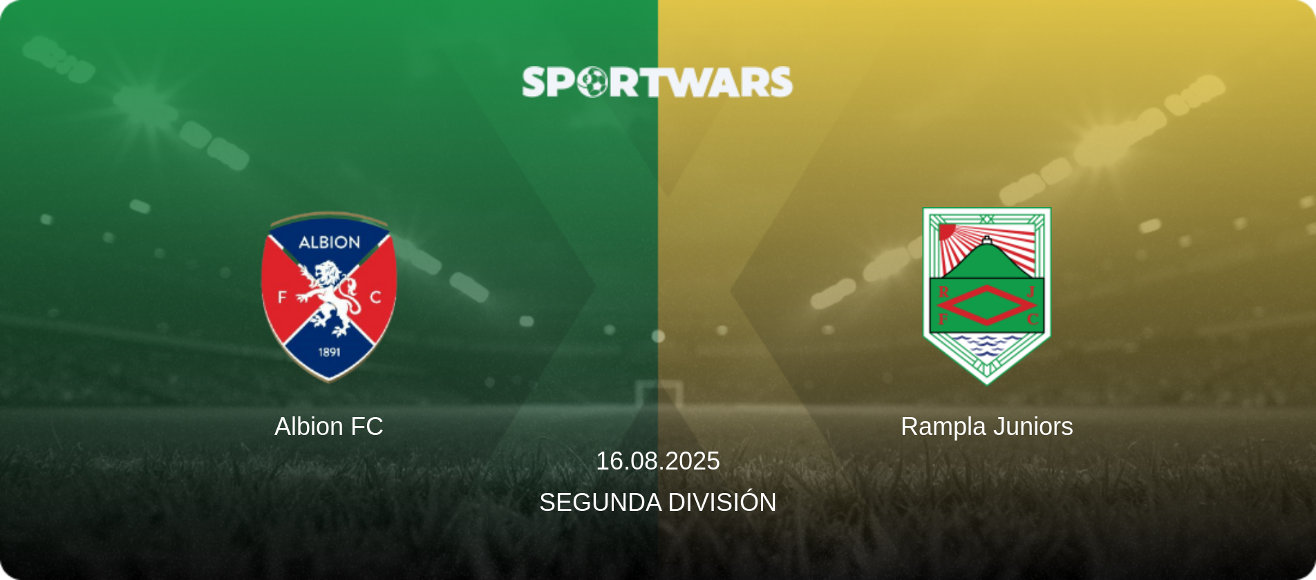 Albion FC — Rampla Juniors, 16.08.2025 — Segunda División (match preview)