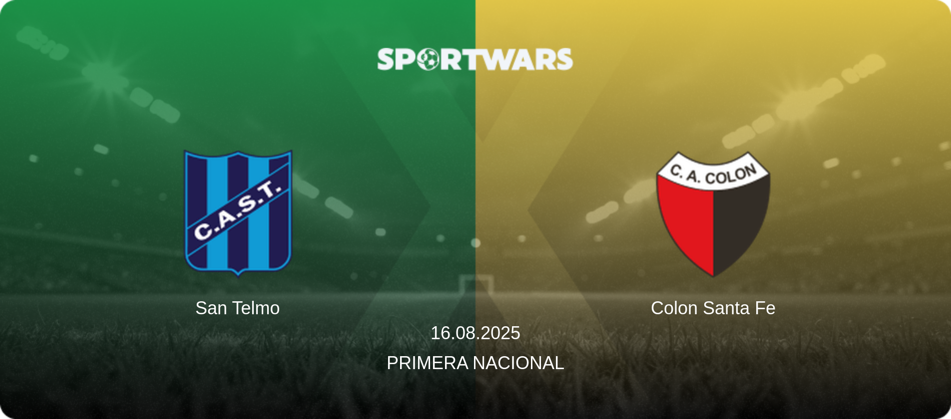 San Telmo — Colon Santa Fe, 16.08.2025 — Primera Nacional (match preview)