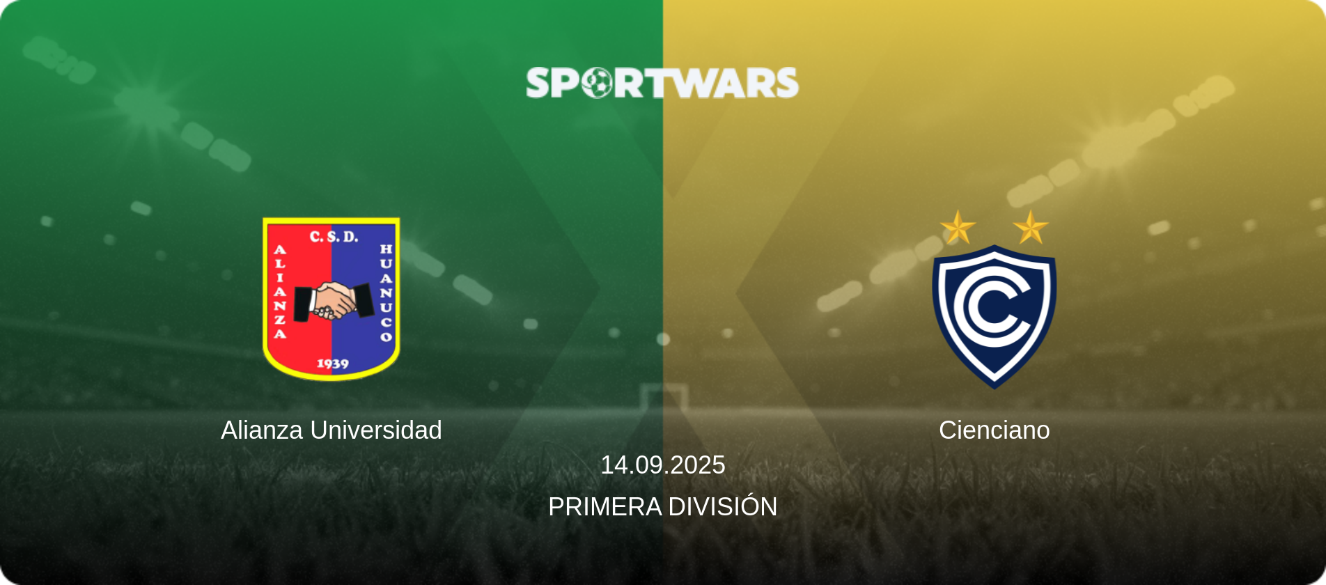 Alianza Universidad — Cienciano, 14.09.2025 — Primera División (match preview)