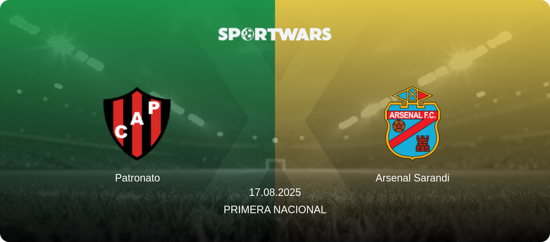 Patronato — Arsenal Sarandi, 17.08.2025 — Primera Nacional (match preview)