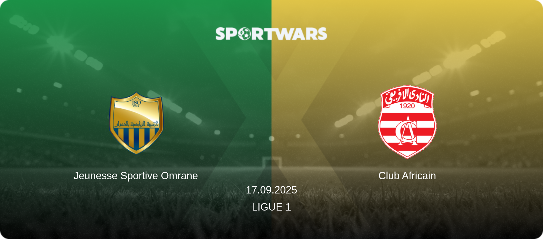 Jeunesse Sportive Omrane — Club Africain, 17.09.2025 — Ligue 1 (match preview)