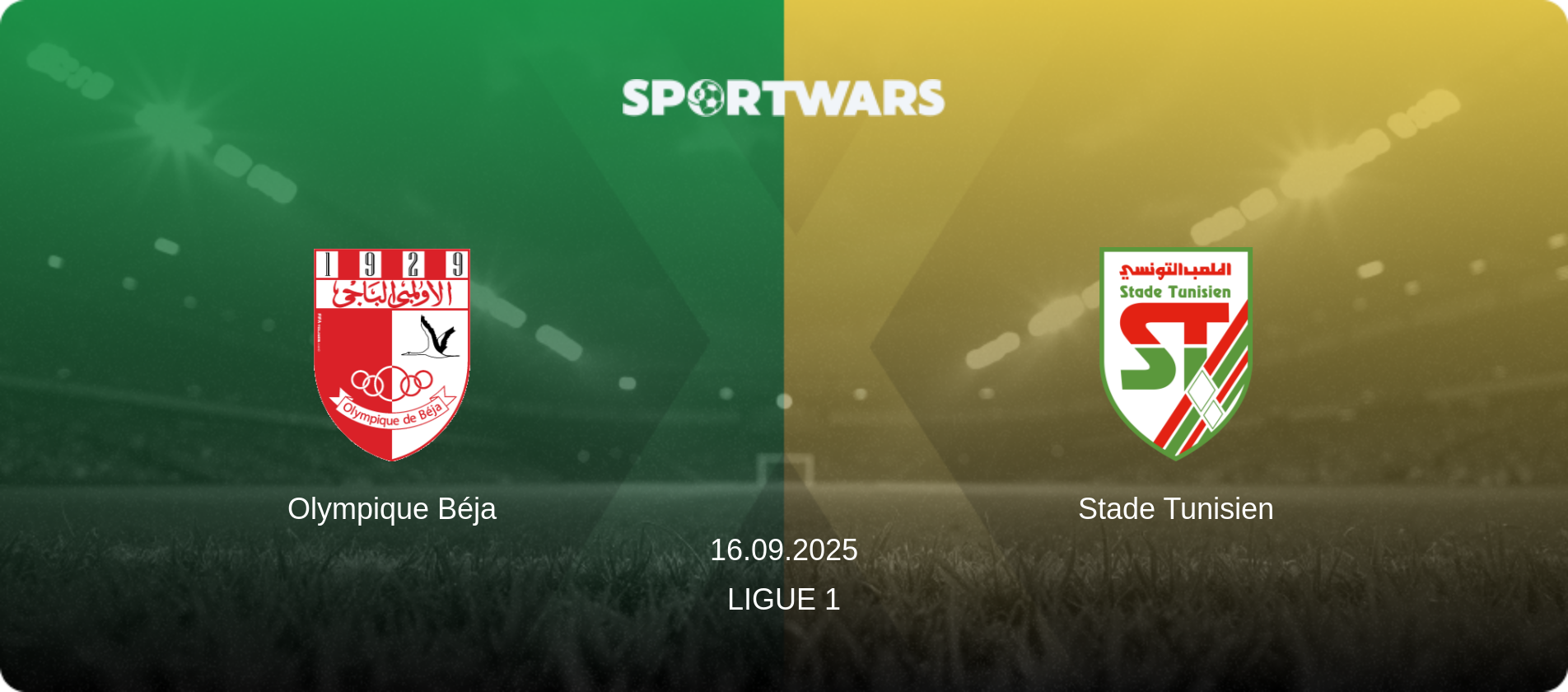 Olympique Béja — Stade Tunisien, 16.09.2025 — Ligue 1 (match preview)