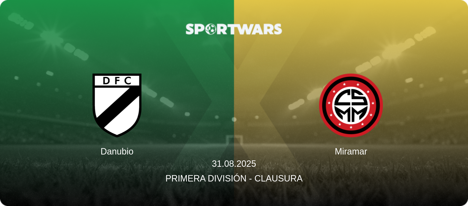 Danubio — Miramar, 31.08.2025 — Primera División - Clausura (match preview)