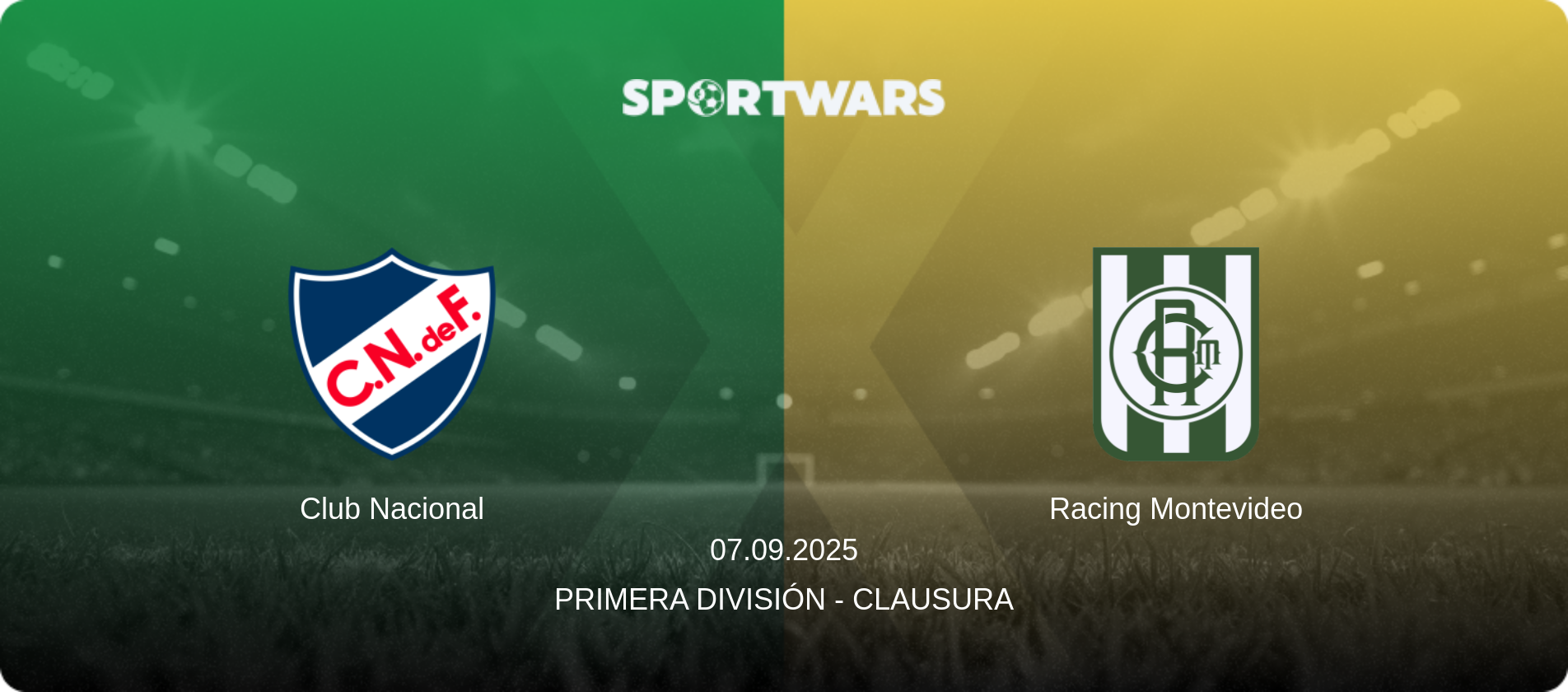 Club Nacional — Racing Montevideo, 07.09.2025 — Primera División - Clausura (match preview)