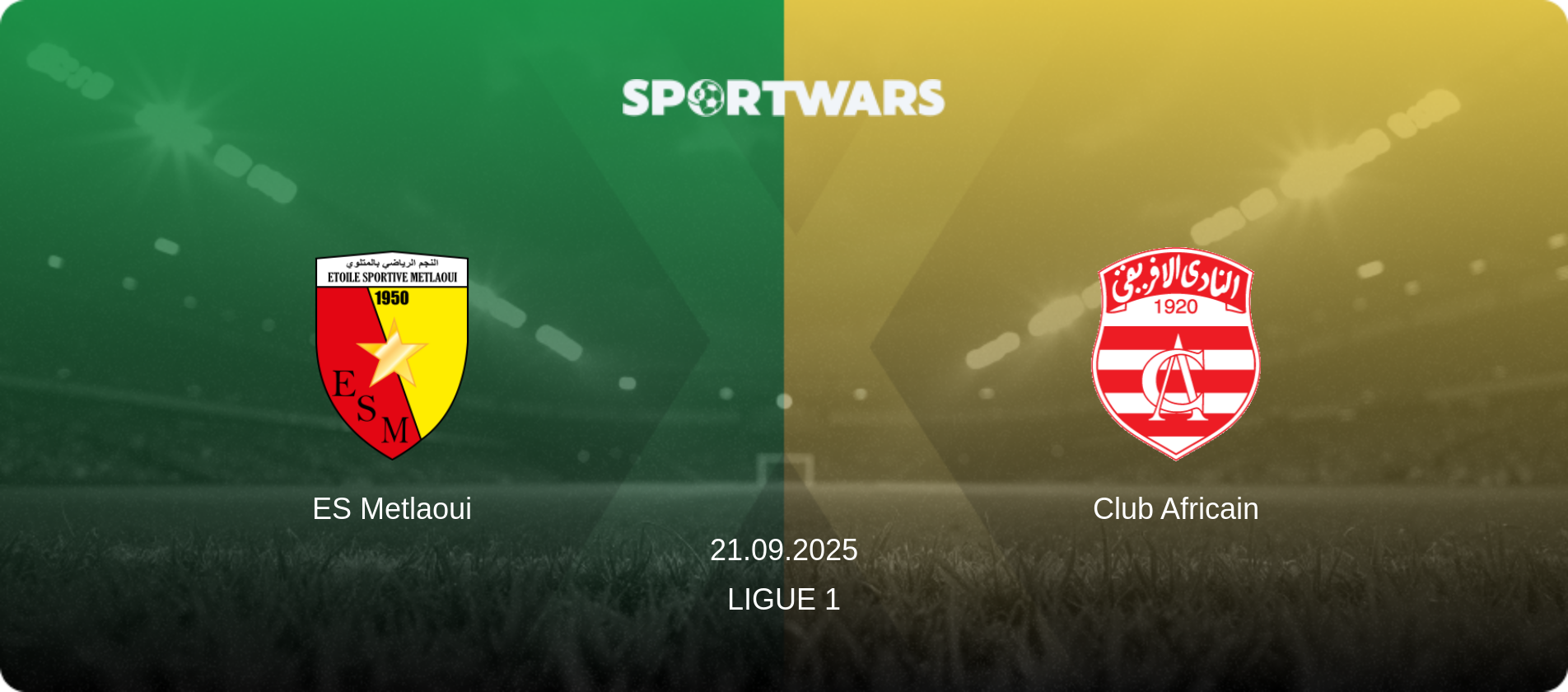 ES Metlaoui — Club Africain, 21.09.2025 — Ligue 1 (match preview)