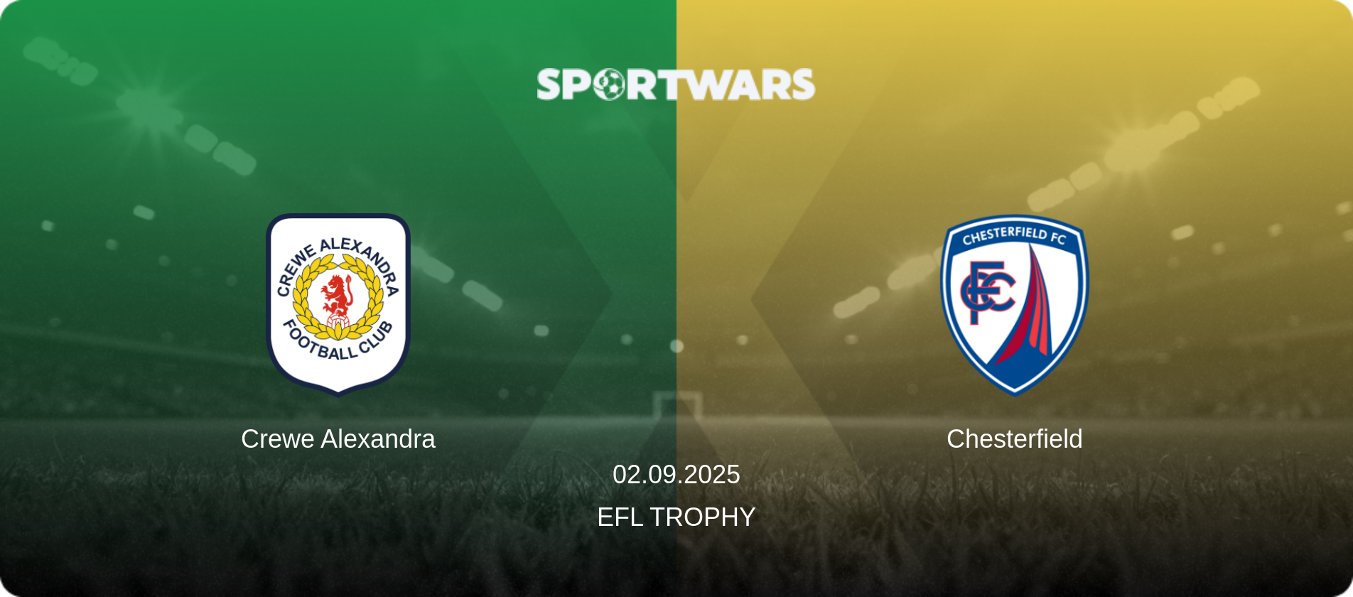 Crewe Alexandra — Chesterfield, 02.09.2025 — EFL Trophy (match preview)