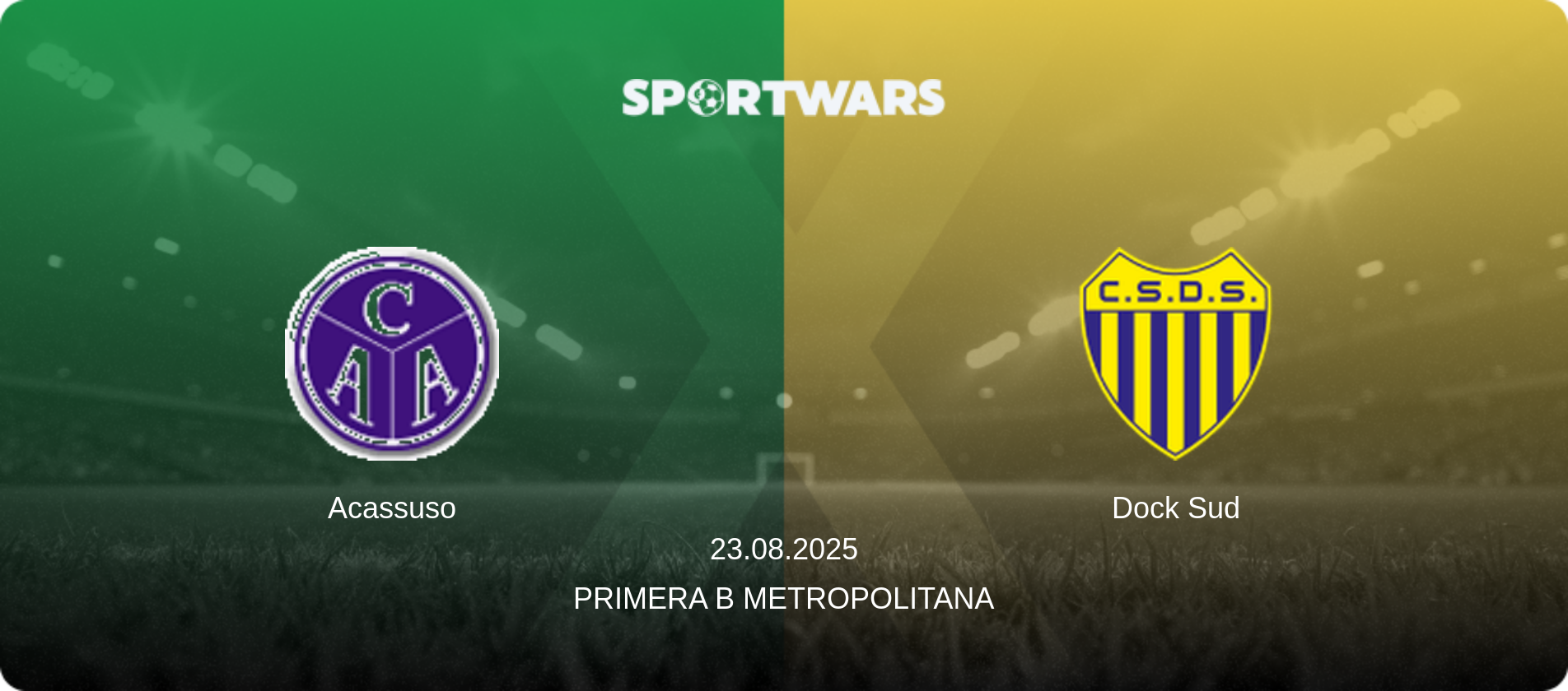 Acassuso — Dock Sud, 23.08.2025 — Primera B Metropolitana (match preview)