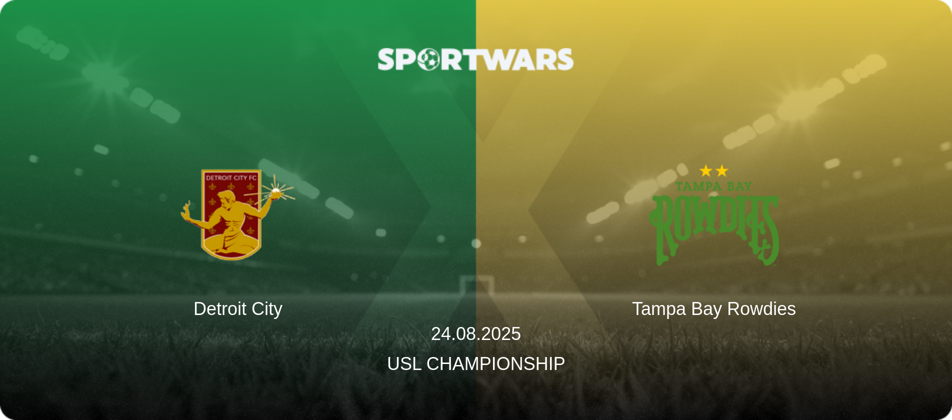 Detroit City — Tampa Bay Rowdies, 24.08.2025 — USL Championship (match preview)