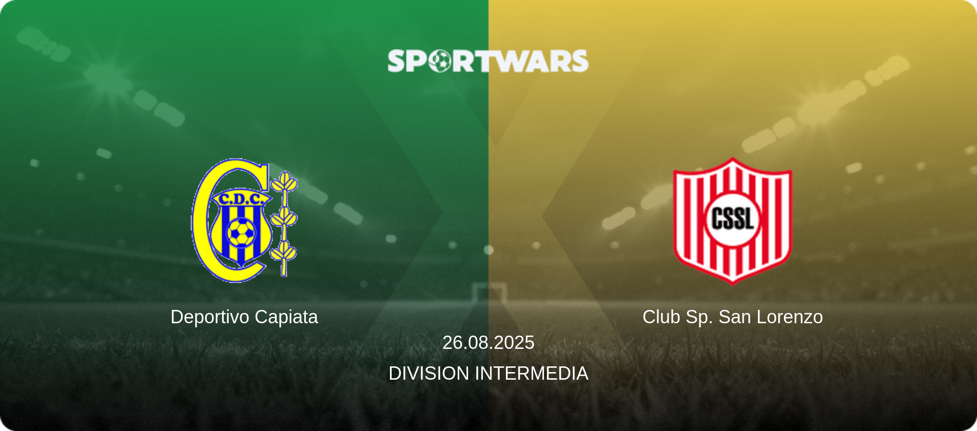 Deportivo Capiata — Club Sp. San Lorenzo, 26.08.2025 — Division Intermedia (match preview)