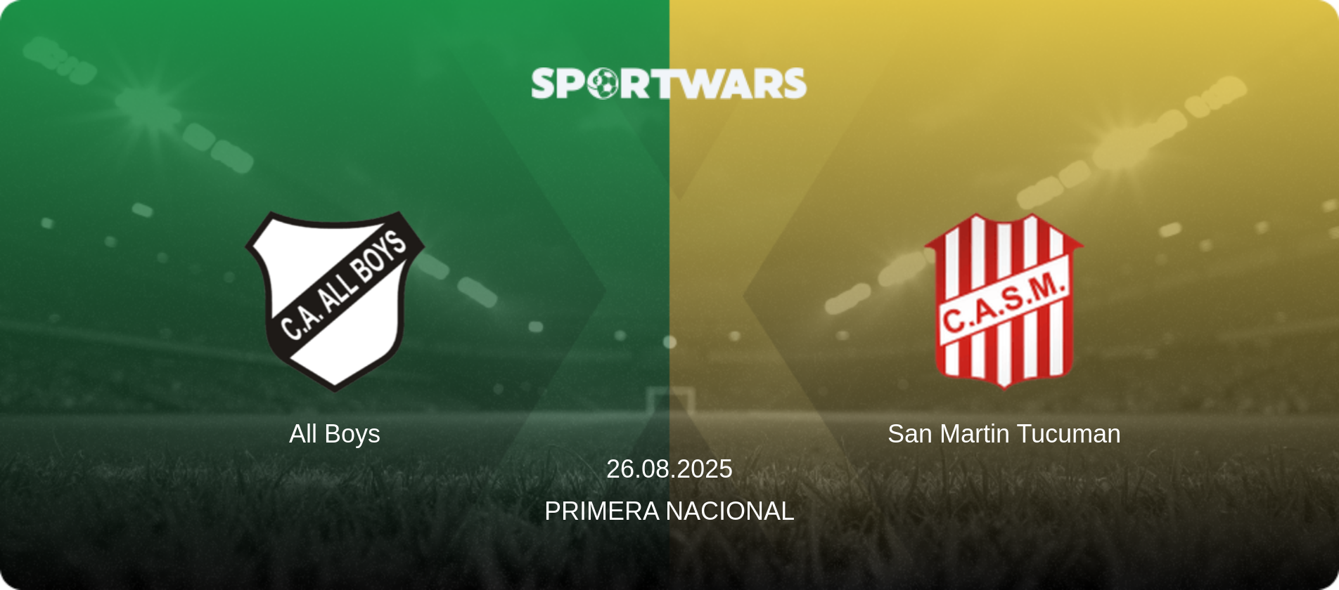 All Boys — San Martin Tucuman, 26.08.2025 — Primera Nacional (match preview)