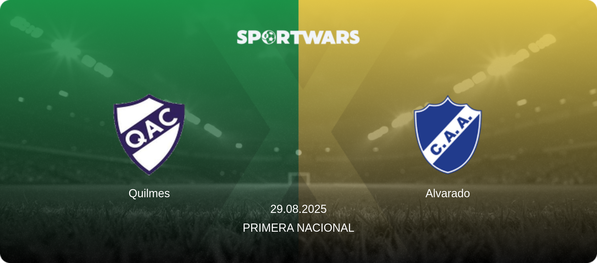 Quilmes — Alvarado, 29.08.2025 — Primera Nacional (match preview)